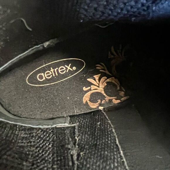 Aetrex Womens Kaitlyn Leather Round Toe Ankle Fashion Boots, Black, Size 36 - Picture 13 of 16